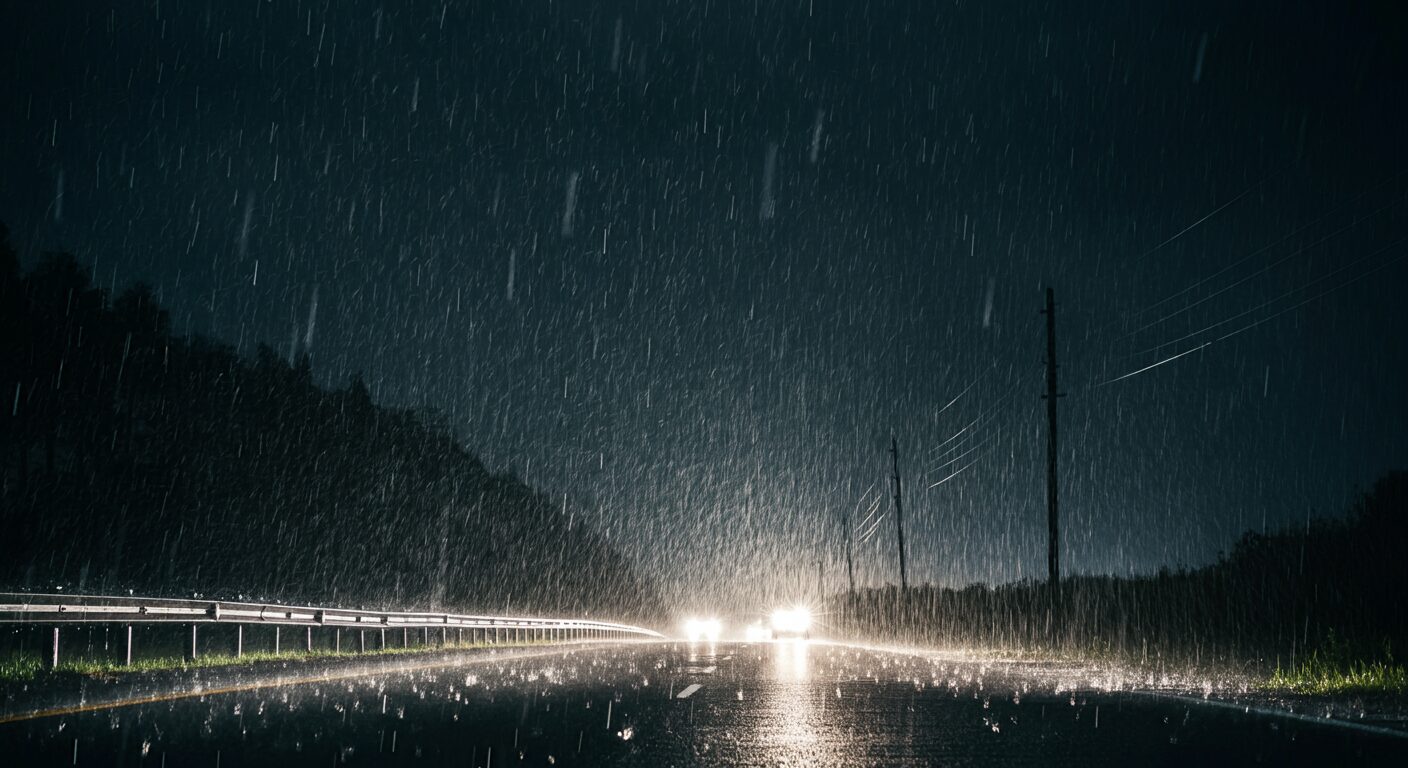 夜の高速道路